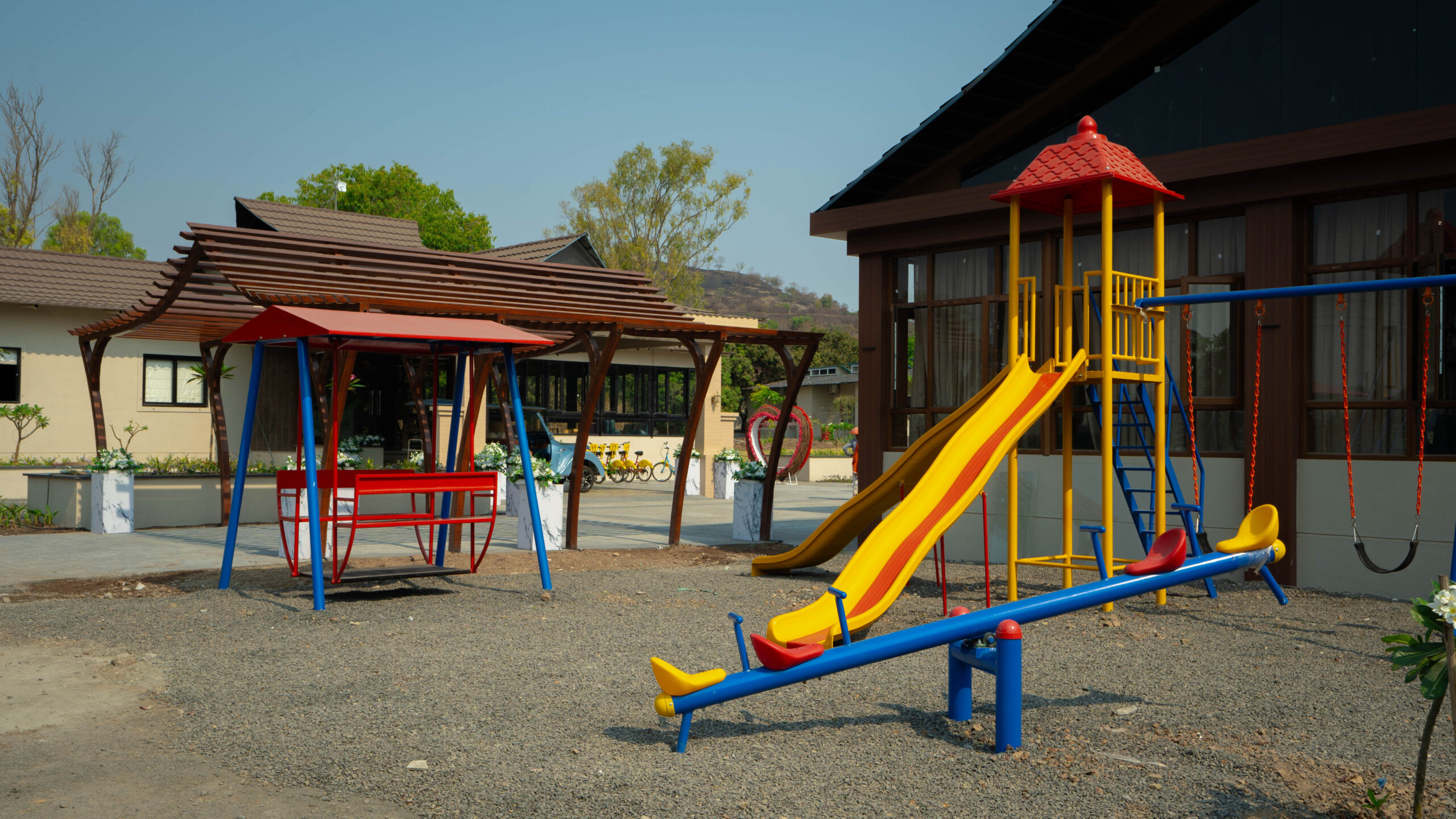 children playing area in The Silk Route Resort, Manchar